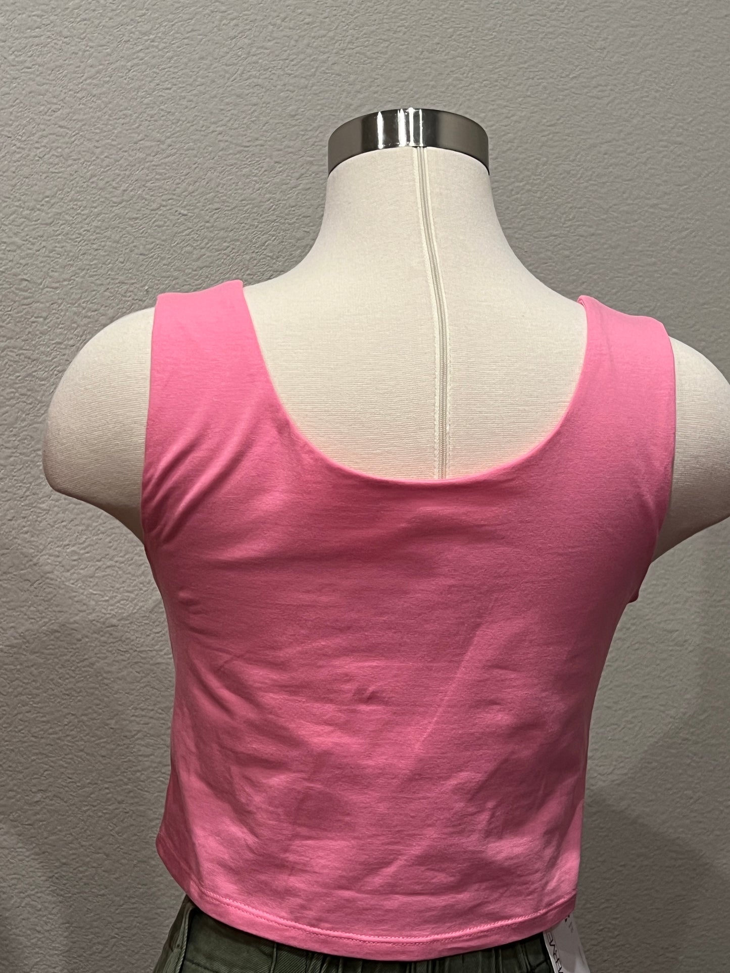 Solid Choice Cropped Tank - Barbie Pink