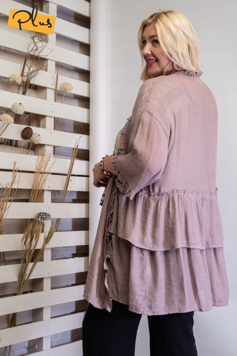 Just "Mauve"lous Kimono - Plus