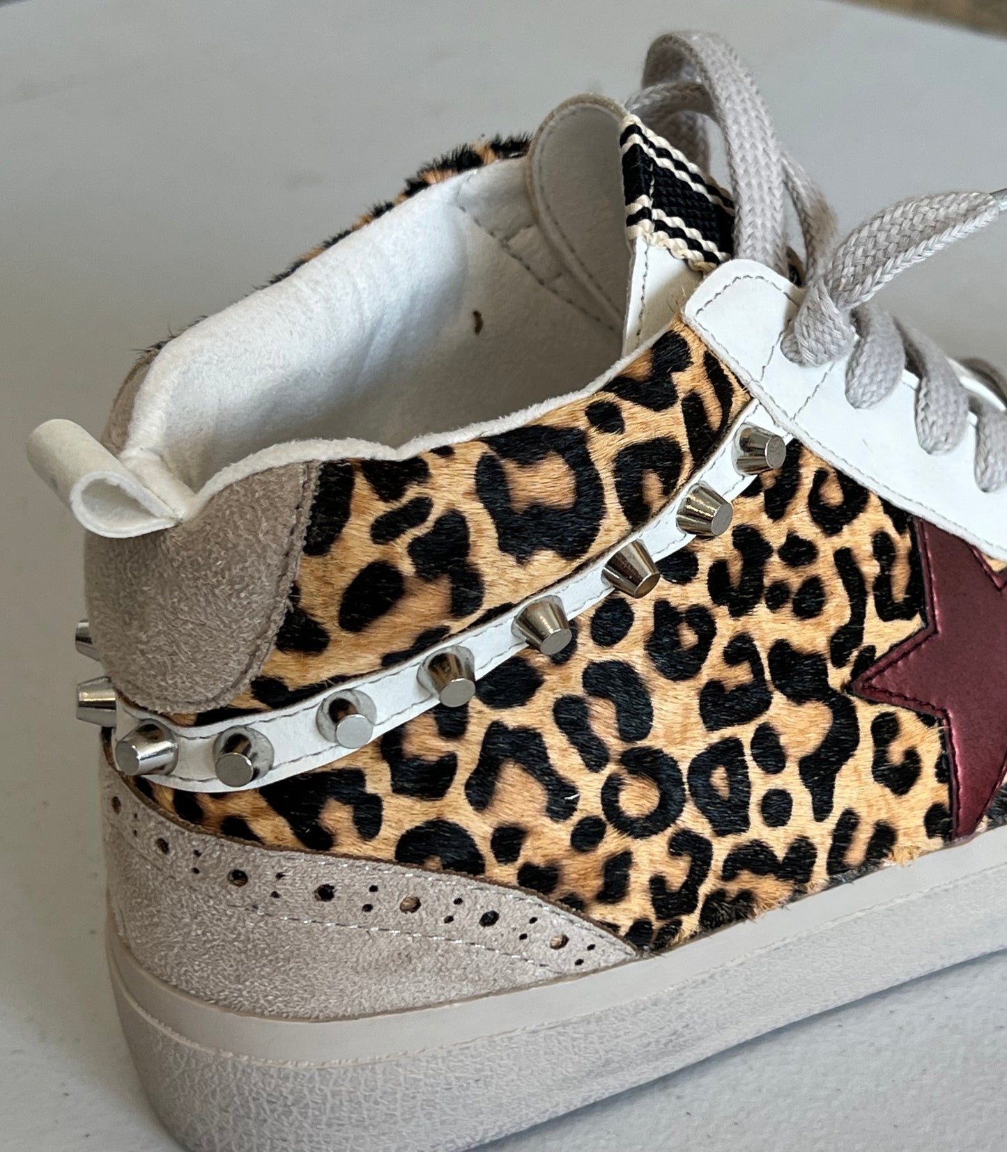 Paulina Leopard Mid Top Sneaker