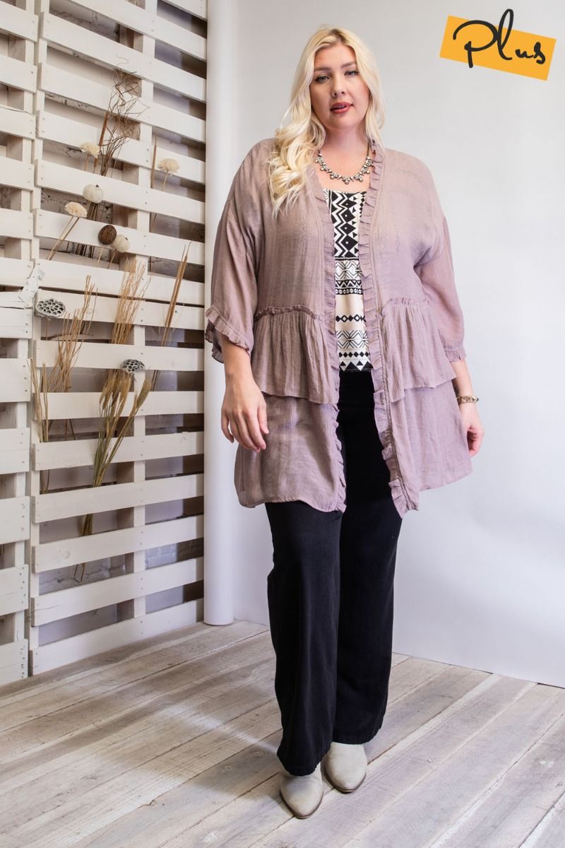 Just "Mauve"lous Kimono - Plus