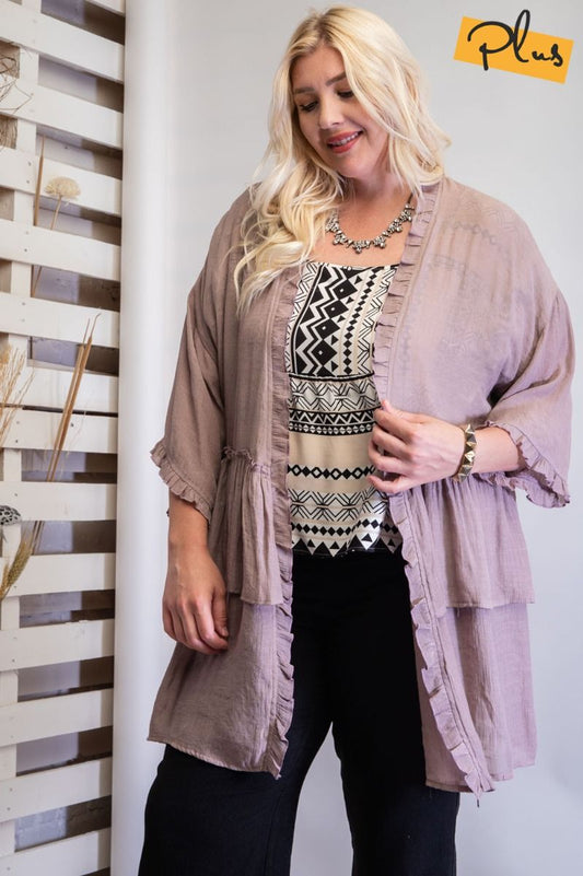 Just "Mauve"lous Kimono - Plus