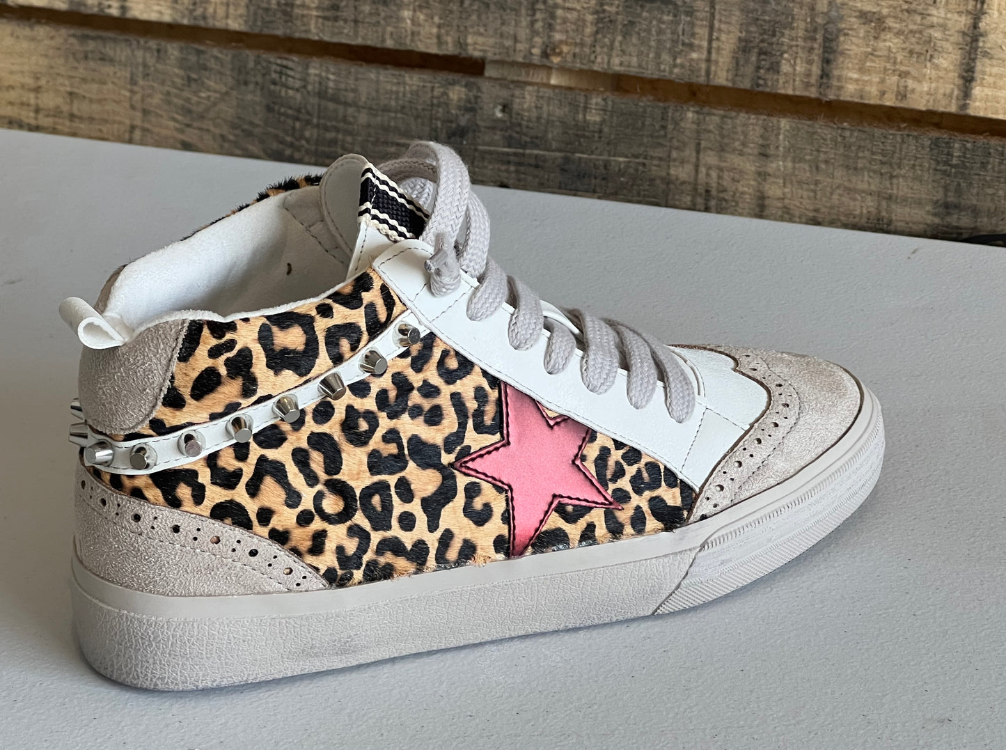 Paulina Leopard Mid Top Sneaker