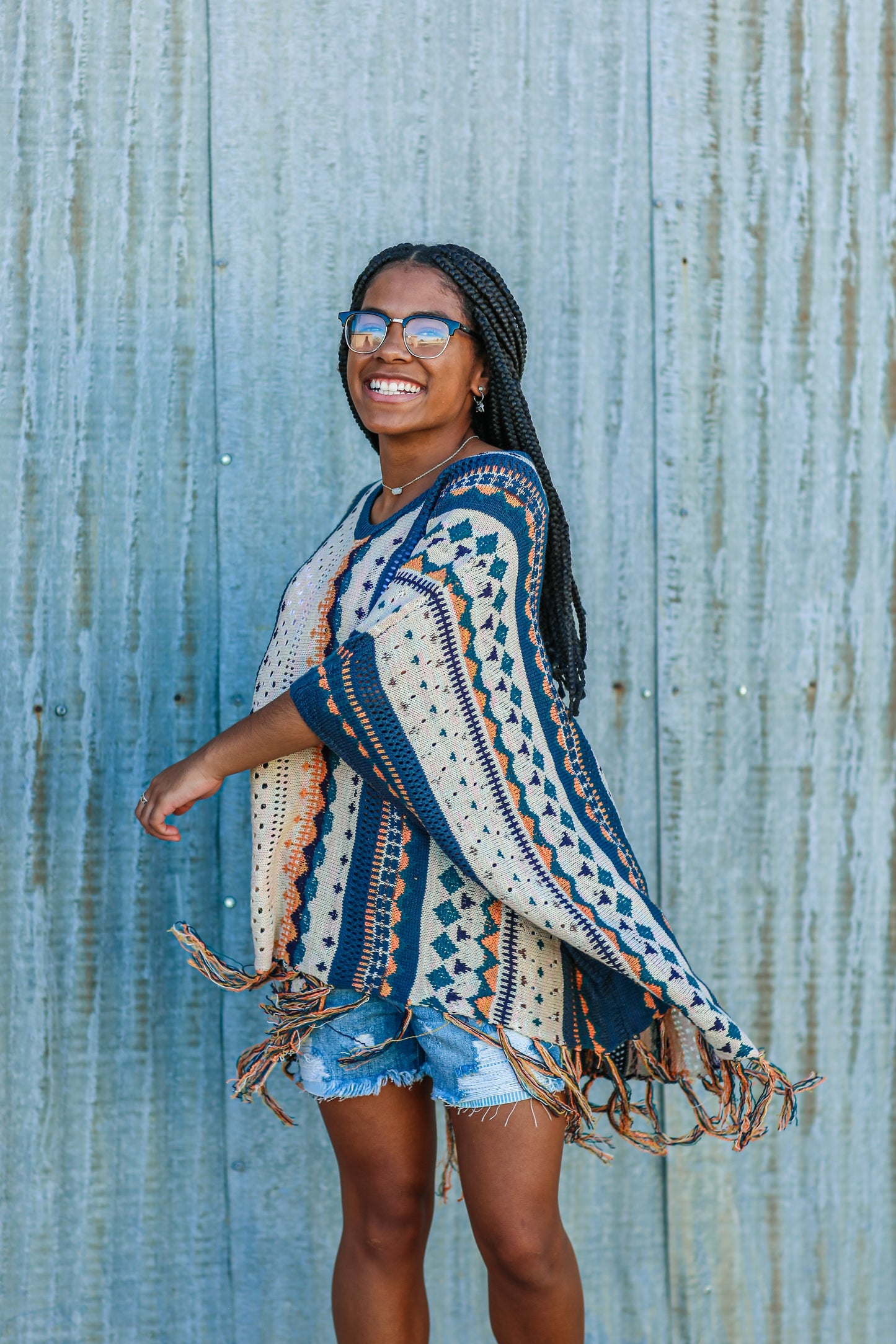 Southwest Dreamer poncho sweater - *2 colors*