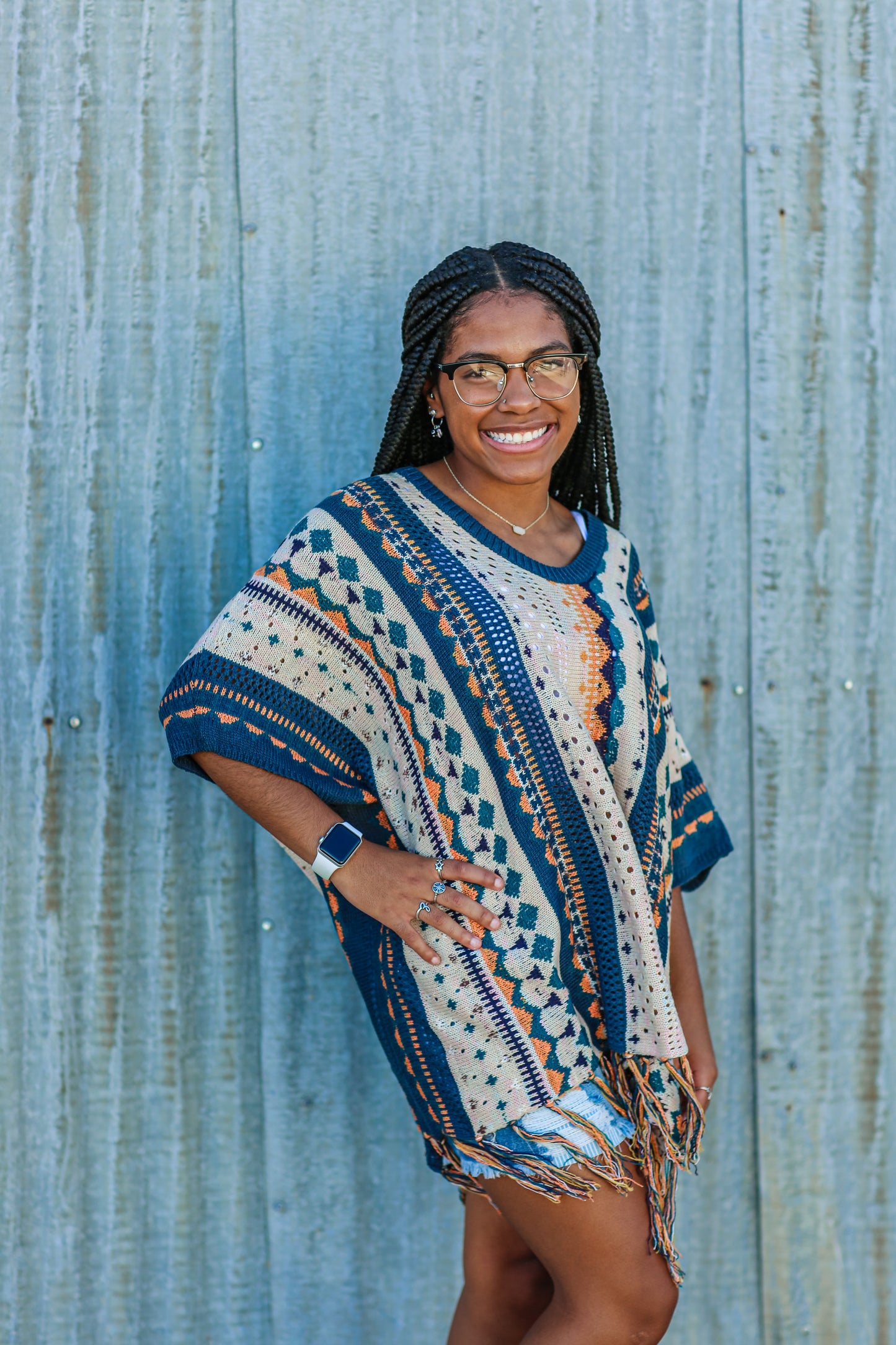 Southwest Dreamer poncho sweater - *2 colors*