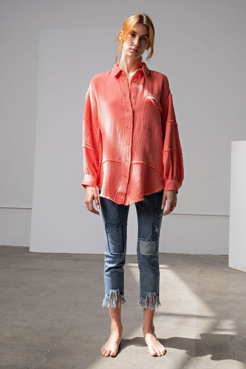 Sutton gauze top